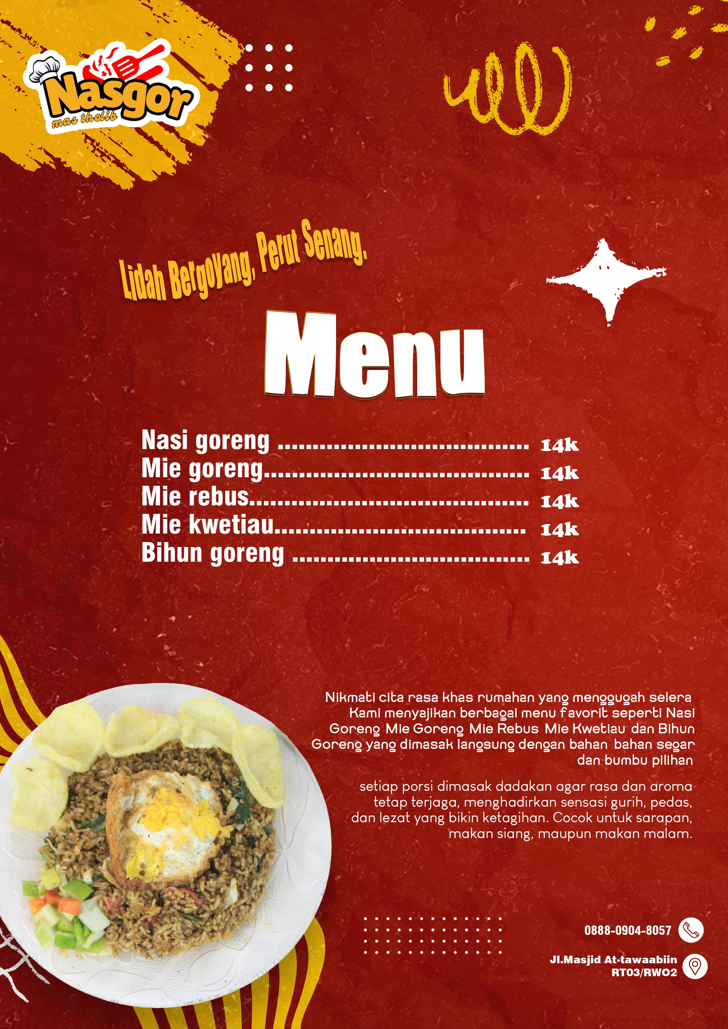Contoh Menu Nasi Goreng
